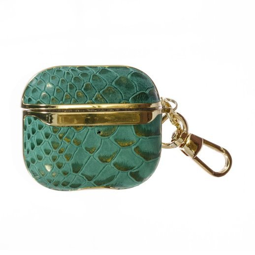 Чехол Onegif Leather Snake для AirPods 3 Green