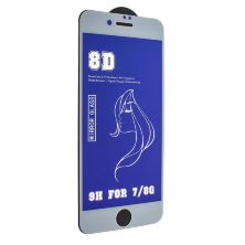 Защитное стекло для телефона 8D MIRROR APPLE IPHONE 7 | 8 БЕЛО-СИНИЙ