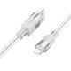 USB кабель HOCO X99 USB - Lightning, SILICONE, 1метр, сірий