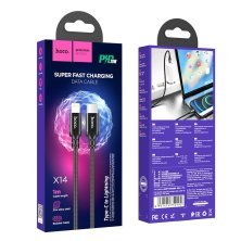 USB-C кабель HOCO X14 Type-C - Lightning, 1 метр, чорний
