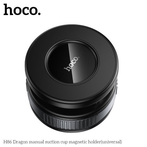 Автомобільний магнітний тримач HOCO H86 Dragon з вакуумною присоскою, чорний