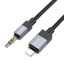Аудіокабель HOCO UPA32A Clever 3,5 мм штекер (папа) на Lightning (папа), 1 метр, чорний