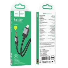 Аудіокабель HOCO UPA32A Clever 3,5 мм штекер (папа) на Lightning (папа), 1 метр, чорний