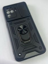 Armor Case With Curtain for Oppo A94 4G Dark Blue