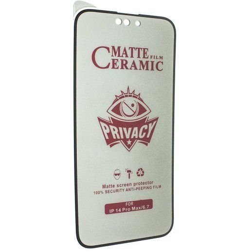 CERAMICS FILM PRIVACY МАТОВЕ APPLE iPhone 14 PRO MAX | 15 PLUS | 16 PLUS ЧОРНИЙ