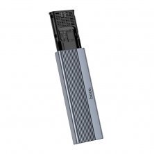 Кишеня для жорстких дисків HOCO HB47 M.2 SSD USB 3.1 / 6Gbps / max 4TB, сірий
