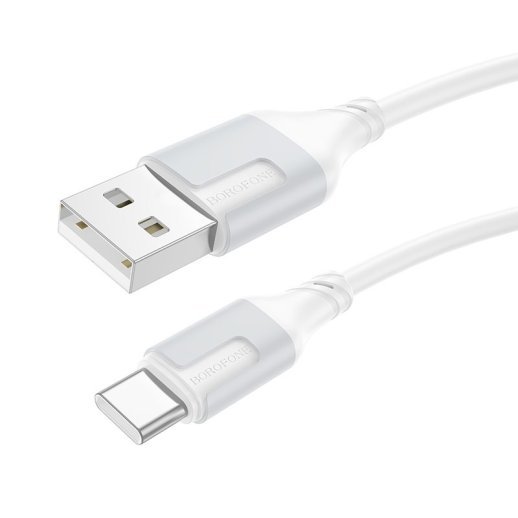 USB кабель BOROFONE BX101 USB - Type-C, 3A, 1 метр, білий