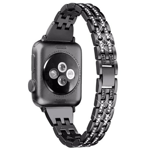 Ремінець металевий стрази SMART BUCKLE TWO LINE APPLE WATCH 38 | 40 MM №1