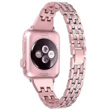 Ремінець металевий стрази SMART BUCKLE TWO LINE APPLE WATCH 38 | 40 MM №1