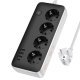 Мережевий подовжувач HOCO AC21 3*USB + Type-C + 4*Socket 3 метри, чорний