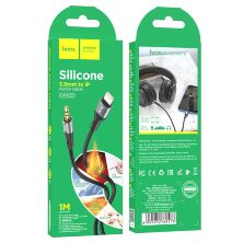 Аудіокабель HOCO UPA22 3,5 мм штекер (male) на Lightning штекер (male), 1M, ЧОРНИЙ