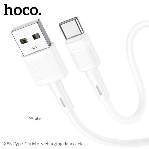 USB кабель HOCO X83 USB - Type-C 1 метр, білий
