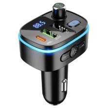 FM трансмітер HOCO E62 Bluetooth з швидкою зарядкою 20W 2USB + TYPE-C 3.1A з гучним зв'язком