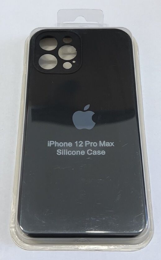 Чохол Silicone Case Copy Apple iPhone 12 Pro Max Square Black, 01