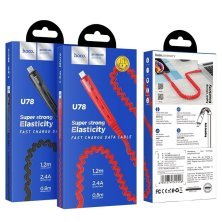 USB кабель HOCO U78 USB - micro USB 3A 1.20M, чорний