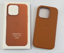 Чохол Leather Case Apple Iphone 14 Pro  MagSafe Golden Brown
