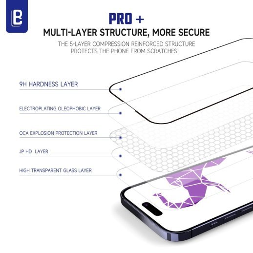 Захисне скло Pro Plus 3d Glass для Apple iPhone 17 Pro Transparent