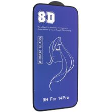 Защитное стекло для телефона 8D MIRROR APPLE iPhone 14 PRO | 15 | 16 BLACK-BLUE