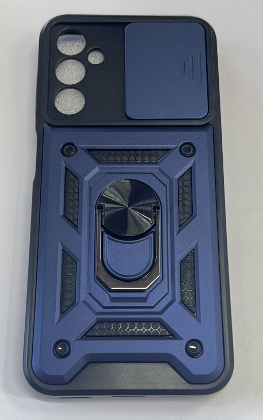 Armor Case With Curtain for Samsung A14 Dark Blue