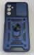Armor Case With Curtain for Samsung A14 Dark Blue