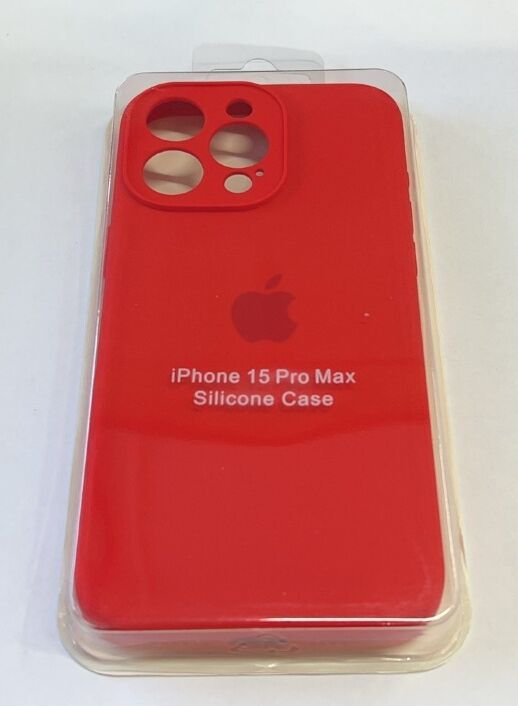 Чехол Silicone Case Copy Apple iPhone 15 Pro Max Square Red, 12