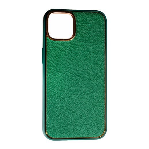 Накладка Leather New для Apple iPhone 13/14 Green