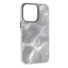 Накладка Marble Style для Apple iPhone 16 Pro Silver