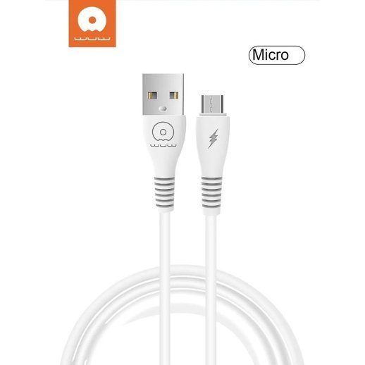 Кабель USB WUW X163 USB - micro USB 2,4A 1М БІЛИЙ (70)