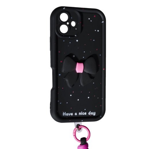 Накладка Lucky Bow Case для Apple iPhone 16 Black