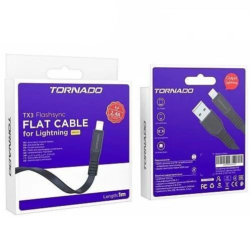 USB Cable TORNADO TX3 Lighting 2.4A/1m Black