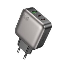 Мережевий зарядний пристрій BOROFONE BAS56A 2 TYPE-C PD 45W + USB QC3.0, чорний