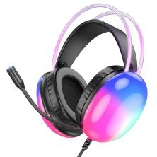 Дротова комп'ютерна гарнітура HOCO W109 PLUS, чорно-білий