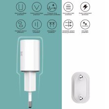 Мережевий зарядний пристрій INKAX CD-27 2.1A + USB кабель Micro for Android