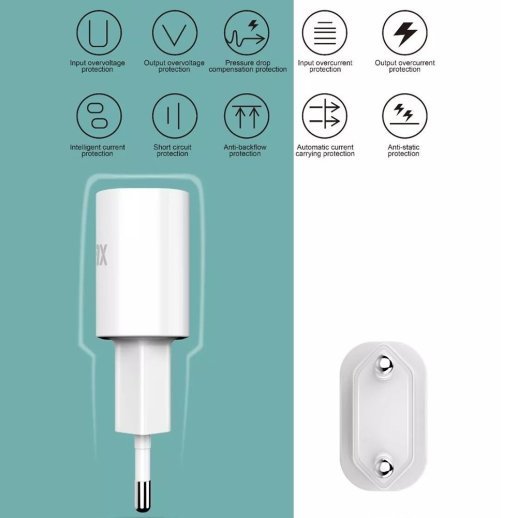 Мережевий зарядний пристрій INKAX CD-27 2.1A + USB кабель Micro for Android