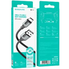 USB кабель BOROFONE BX101 USB - Type-C, 3A, 1 метр, чорний