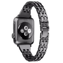 Ремінець металевий стрази SMART BUCKLE TWO LINE APPLE WATCH 42 | 44 MM №1