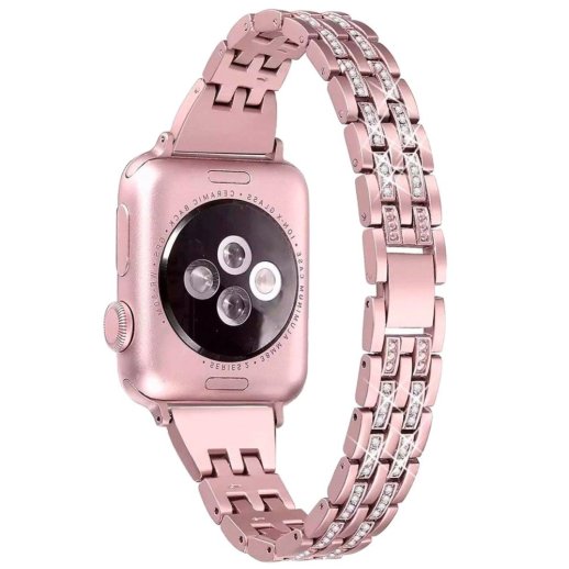 Ремінець металевий стрази SMART BUCKLE TWO LINE APPLE WATCH 42 | 44 MM №1