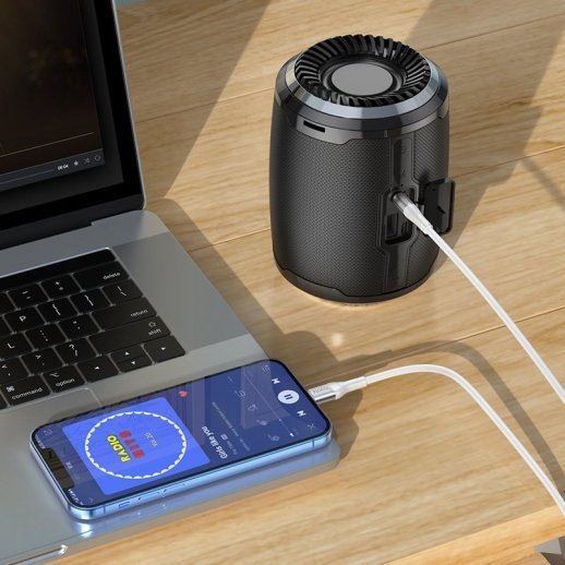 Аудіокабель HOCO UPA22 3,5 мм штекер (male) на Lightning штекер (male), 1M, БІЛИЙ