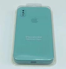 Чохол Silicone Case Copy Apple iPhone X / Xs Square Light blue  3