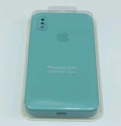Чохол Silicone Case Copy Apple iPhone X / Xs Square Light blue 3