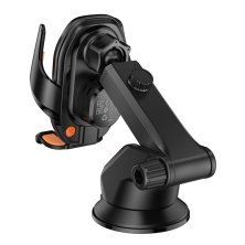 Автомобільний тримач HOCO HW34 з бездротовою зарядкою, чорний