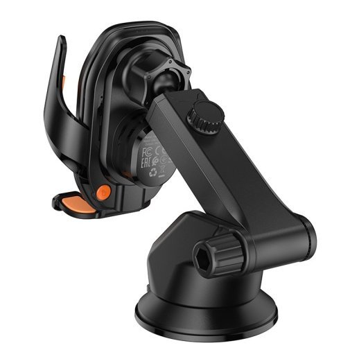 Автомобільний тримач HOCO HW34 з бездротовою зарядкою, чорний