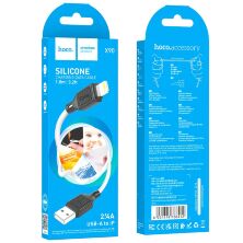 USB кабель HOCO X90 silicone USB - Lightning 1 MЕТР, БIЛИЙ