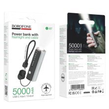 Power Bank Borofone BJ87 magnetic 5000mah, чорно-сірий
