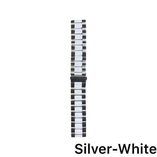 Ремінець для Xiaomi Amazfit Bip Steel 22mm Black-Silver