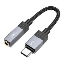 Аудіокабель HOCO UPA32C Clever 3,5 мм гнездо (мама) на TYPE-C (папа), 0,15 метри, чорний