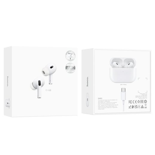 Беспроводные наушники HOCO EW63 true wireless ANC noise reduction, белый