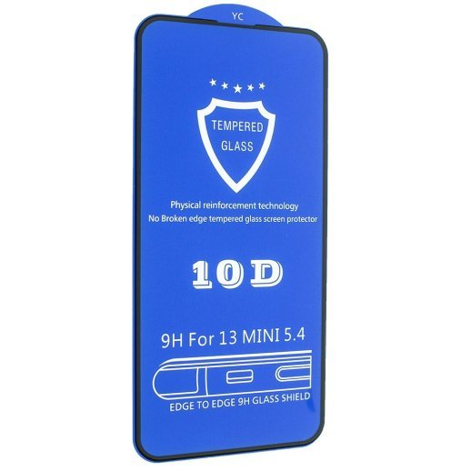 Захисне скло 10D для APPLE iPhone 13 6,1" ЧОРНИЙ
