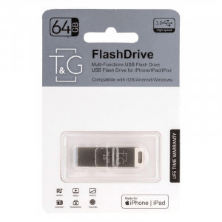 USB + Lightning  Flash Drive T&G TG008 64GB USB 3.0 Стальной