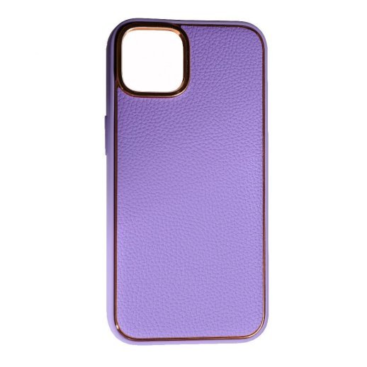 Накладка Leather New для Apple iPhone 13/14 Purple